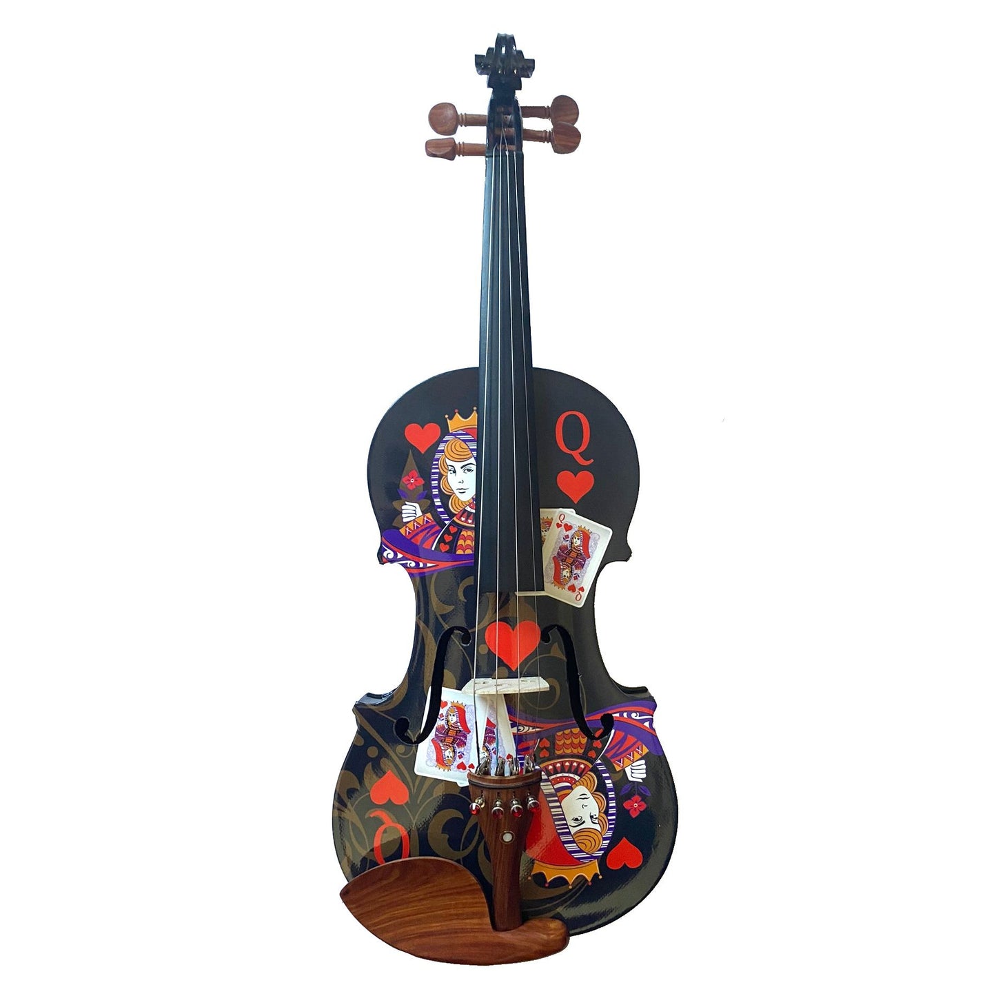 Queen of Hearts Black Violin - Rozanna's Violins