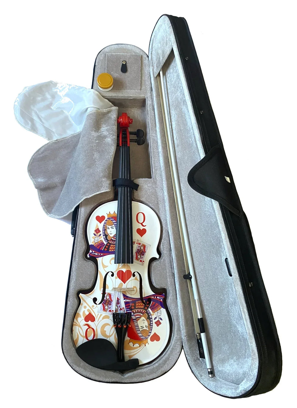 Queen of Hearts White/Red Violin Outfit - Rozanna's Violins