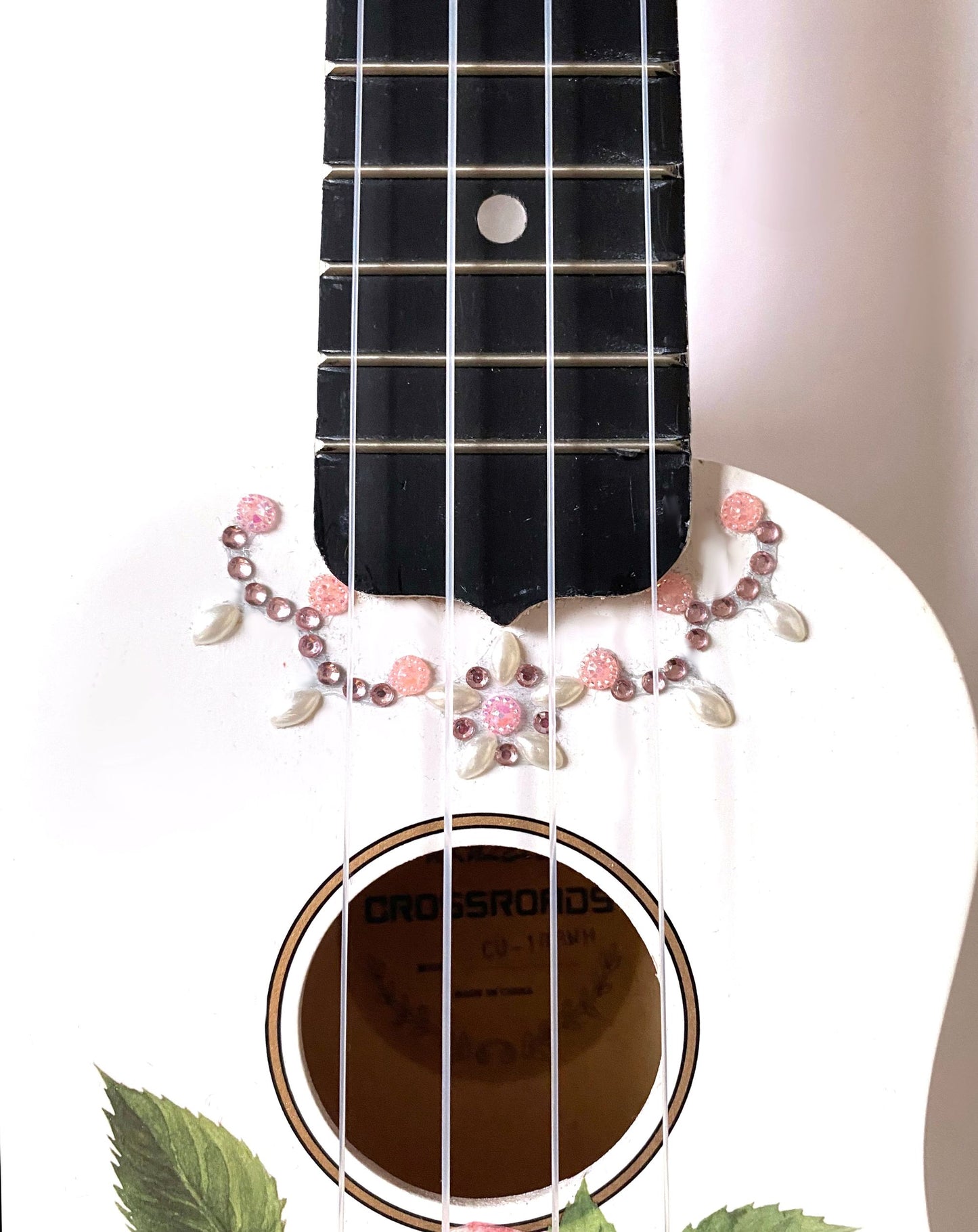 Rose Delight Ukulele with Crystals - Rozanna's Violins