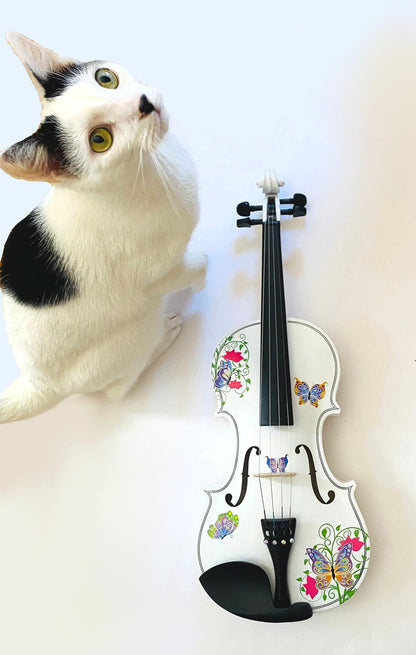 Rozanna's Violins Buterfly BLING II White Violin Outfit