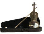 Mystic Owl Midnight Black Violin Outfit | Hand Applied Artwork & Bow - Rozanna's Violins