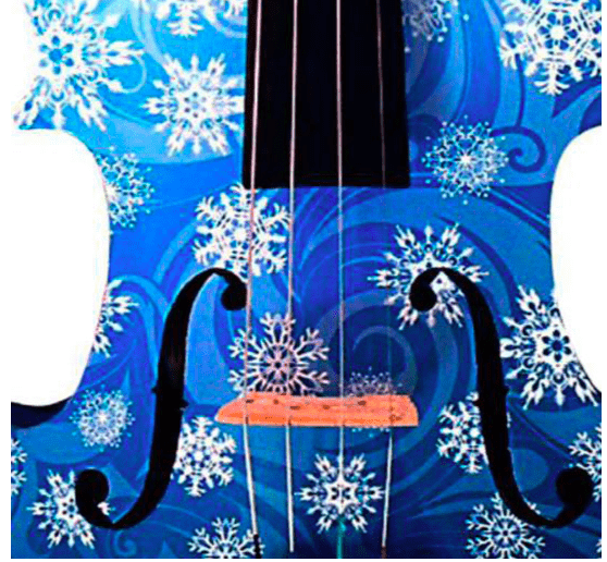 Rozanna's Violins Snowflake White Glitter Violin Outfit