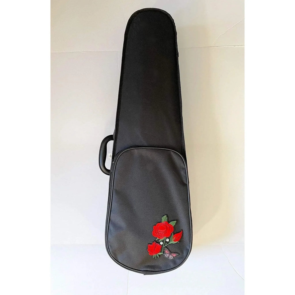 Rozanna's Butterfly Rose Violin Case | Ruby Roses, Butterfly & Faux Pearls - Rozanna's Violins