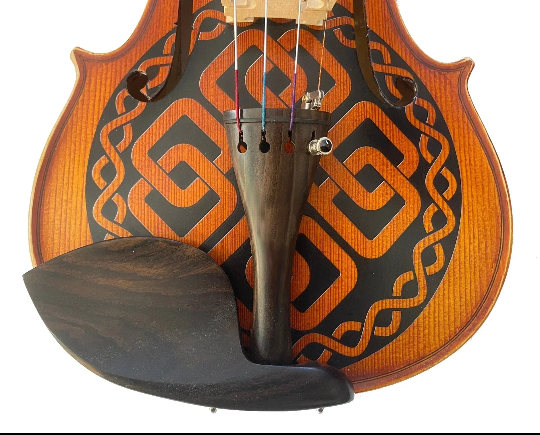 Rozanna's Celtic Love Violin Outfit | Hand-Carved Celtic Design & Crystal Tailpiece - Rozanna's Violins