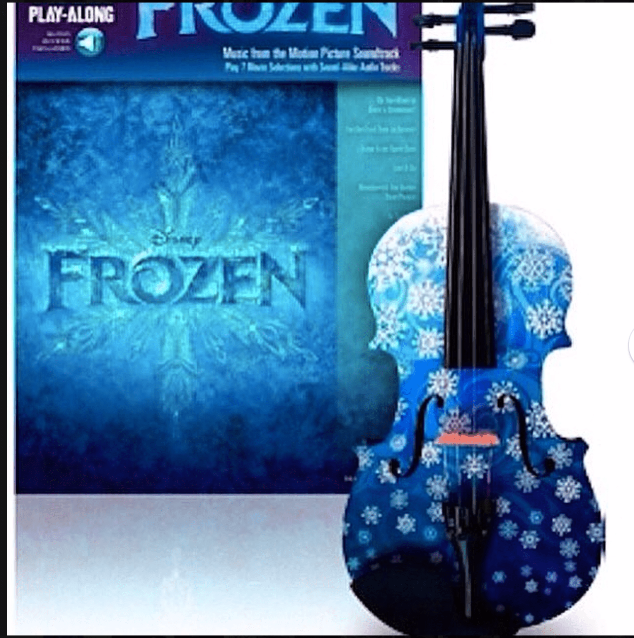 Rozanna's Violins Musical Instruments Snowflake Fuchsia White Glitter Violin Outfit
