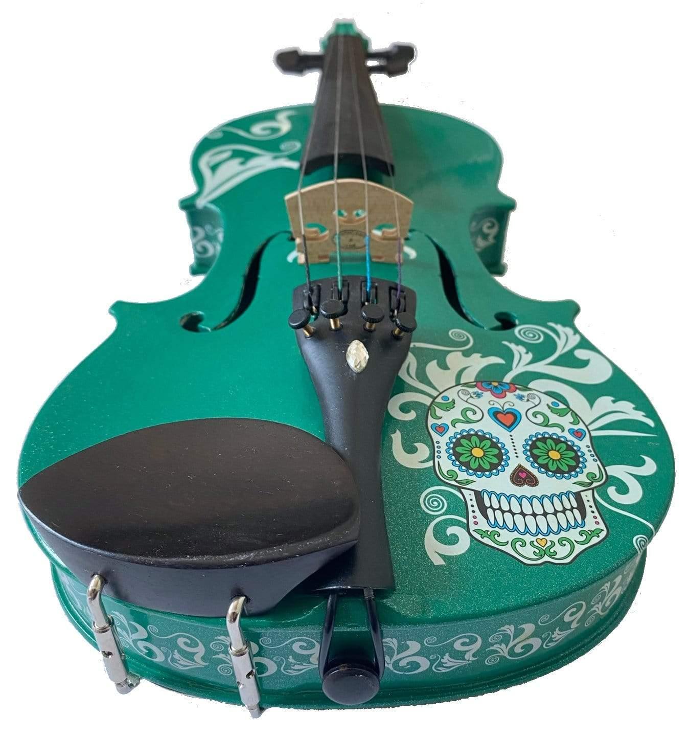 Rozanna's Violins Sugar Skull Emerald Green Violin Outfit