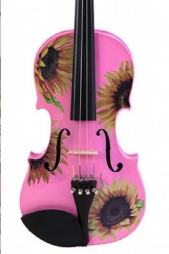 Rozanna's Violins Sunflower Delight Pink Glitter Violin Outfit