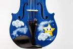 Twinkle Star Blue Violin Outfit | Crystal Fine Tuners & Brazilwood Bow - Rozanna's Violins
